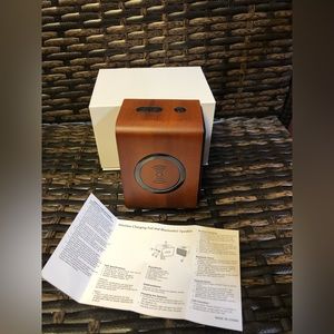 Wood Bluetooth Speaker with Wireless Charging Pad